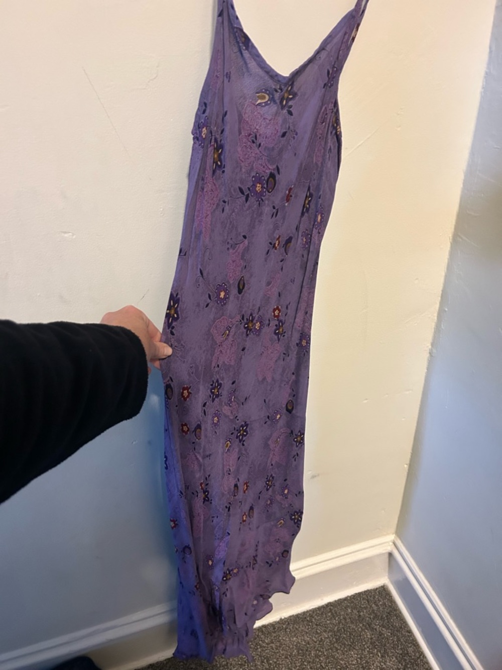 I.N. San Francisco Lavender Floral Maxi Slip Dress